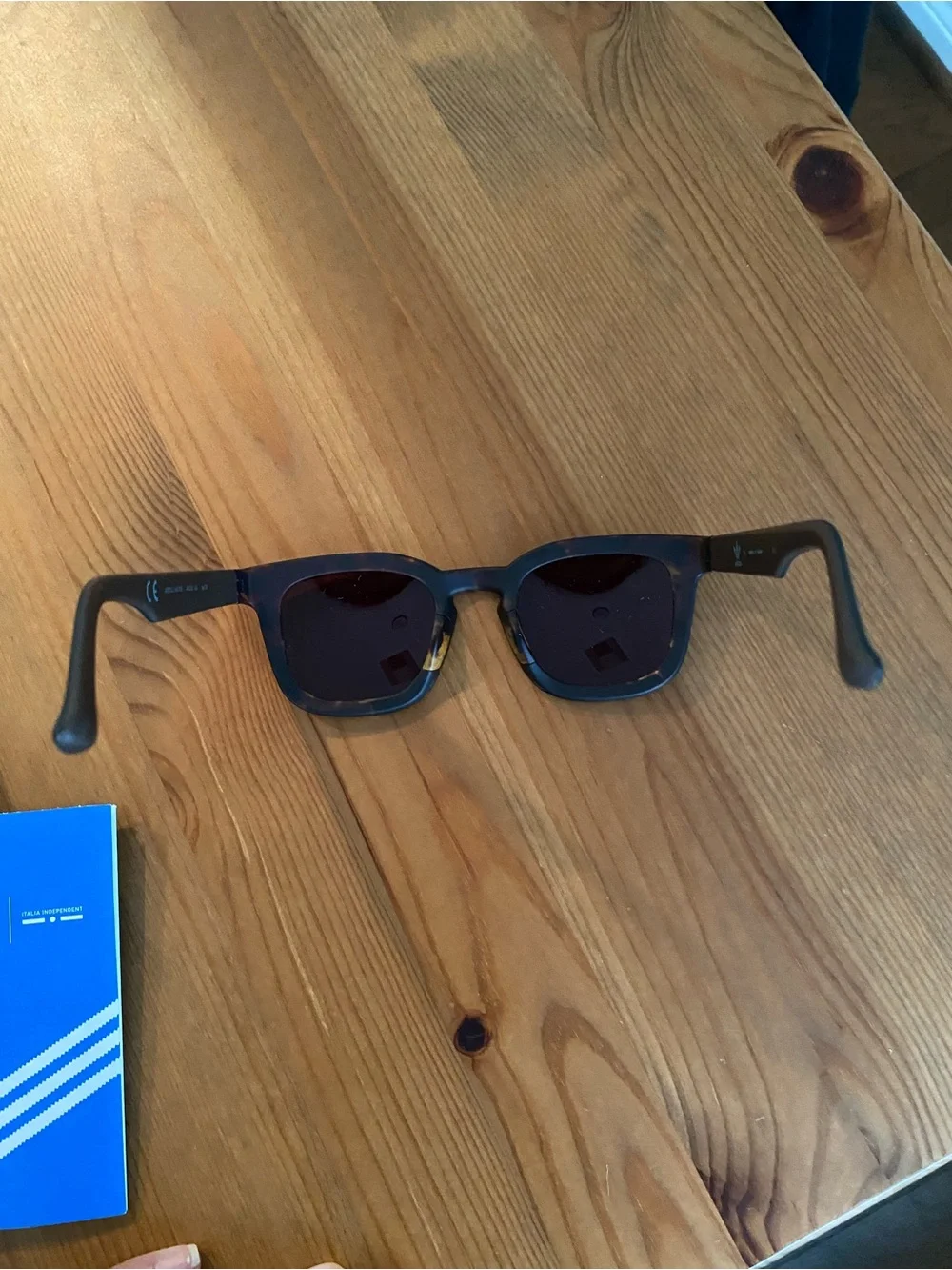 New adidas Brown Matte Tortoiseshell Square Sunglasses